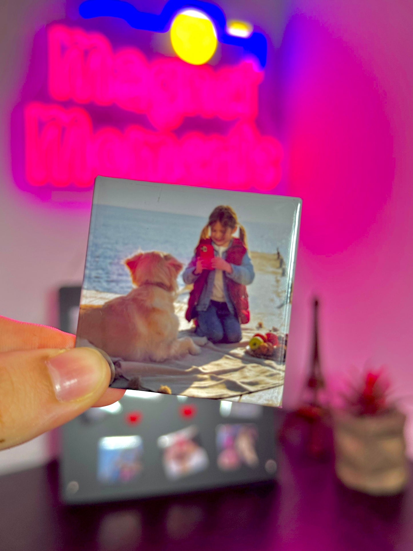 Magnets photo personnalisés (5x5 cm)