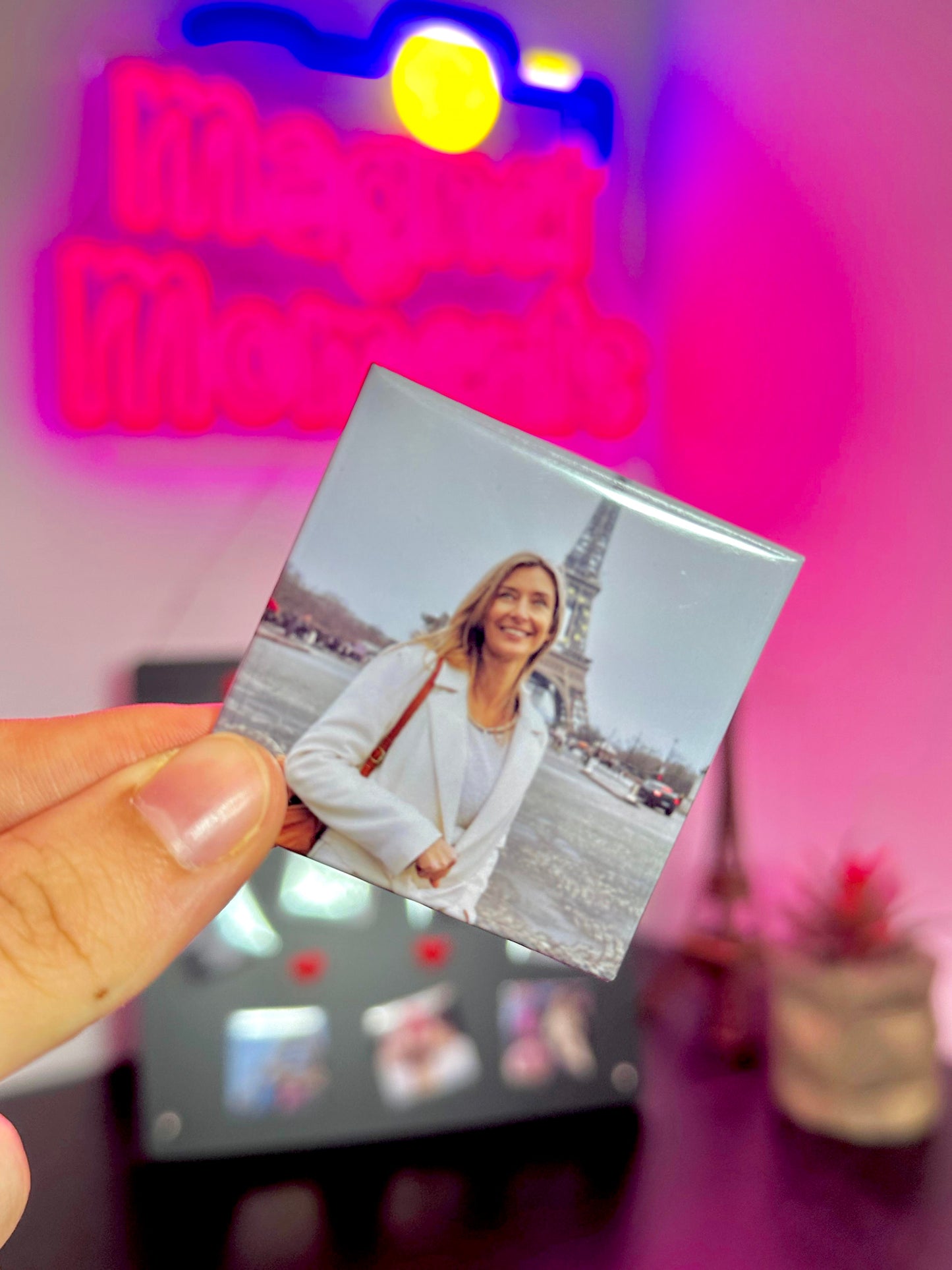 Magnets photo personnalisés (5x5 cm)